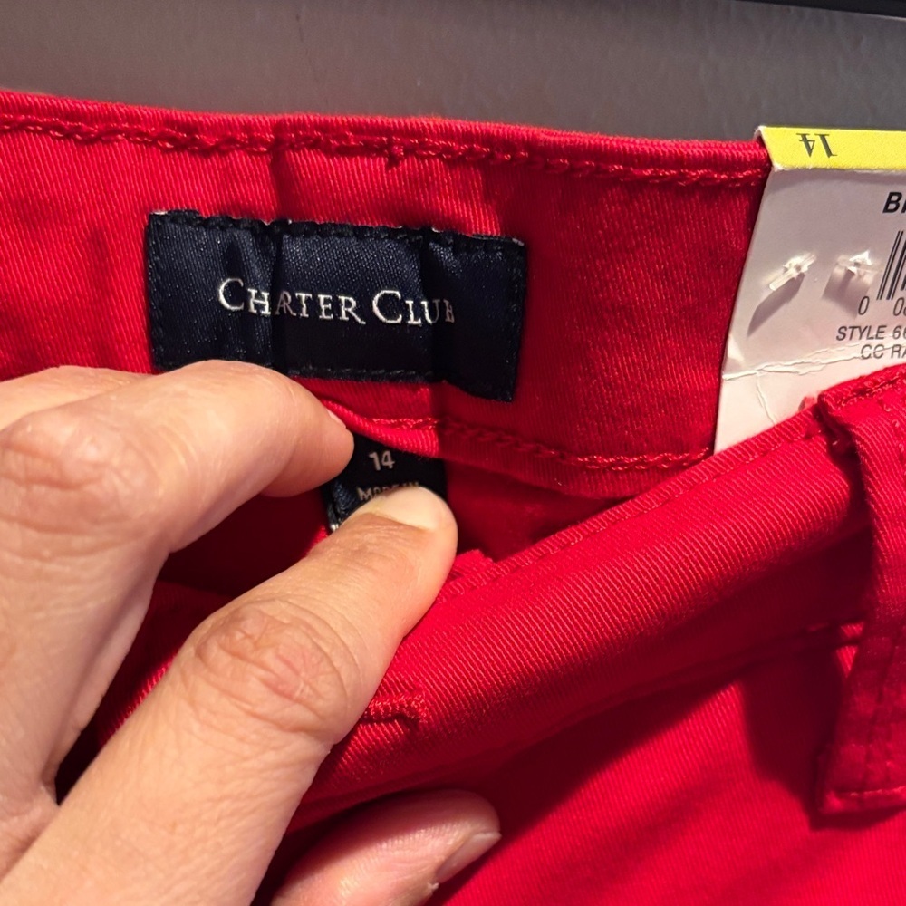 Charter Club Red Ankle Pants - Picture 3 of 7
